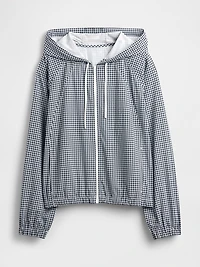 GapFit Tech Gingham Zip Hoodie