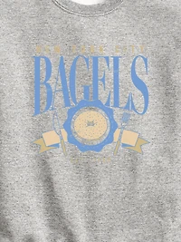 Kids NYC Bagels Crew Fleece Sweatshirt