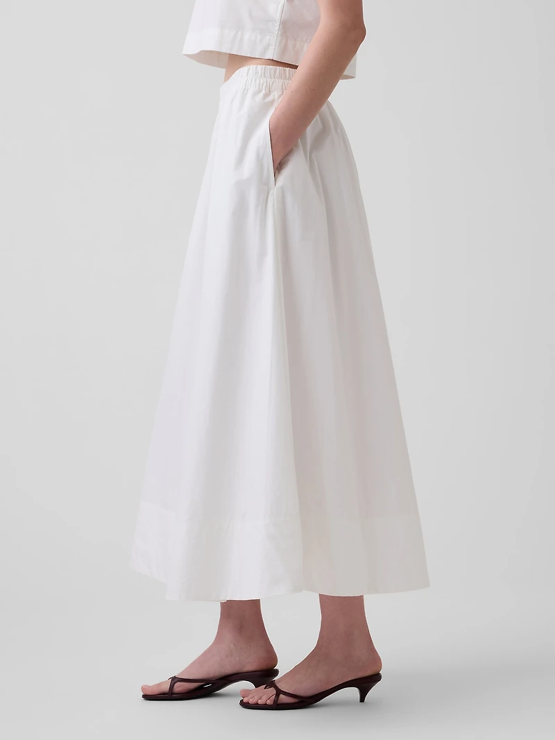 Poplin Maxi Skirt