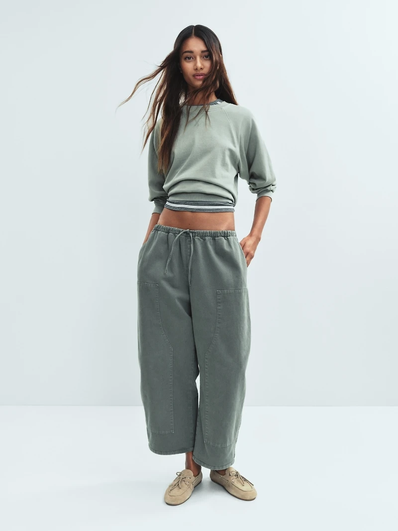 Easy Double-Knee Barrel Pants