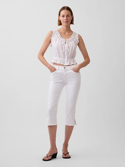 Low Rise Capri Jeans