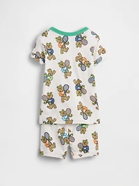 Baby & Toddler Organic Brushed Cotton Brannan Bear Tennis PJ Shorts Set
