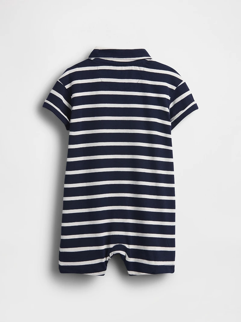 Baby Jersey Polo Shorty One-Piece