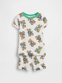 Baby & Toddler Organic Brushed Cotton Brannan Bear Tennis PJ Shorts Set