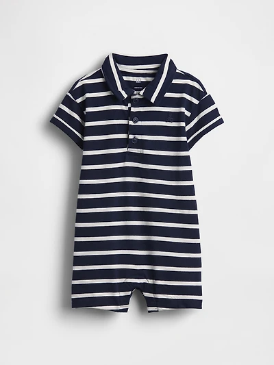 Baby Jersey Polo Shorty One-Piece