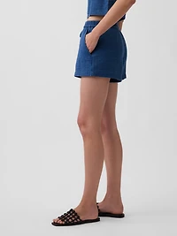 Cotton Gauze Denim Easy Shorts