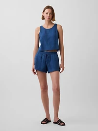 Cotton Gauze Denim Easy Shorts