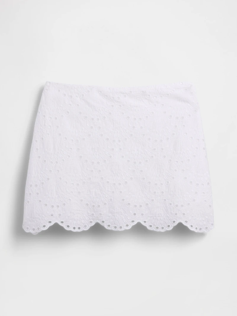 Eyelet Mini Skort