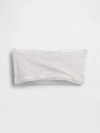 Organic Stretch Cotton Lace-Trim Bandeau Bralette