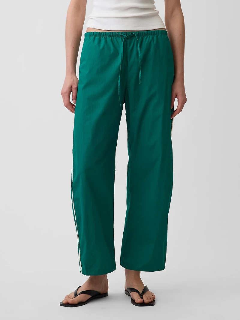 Organic Cotton Poplin Relaxed Easy Stripe Pants