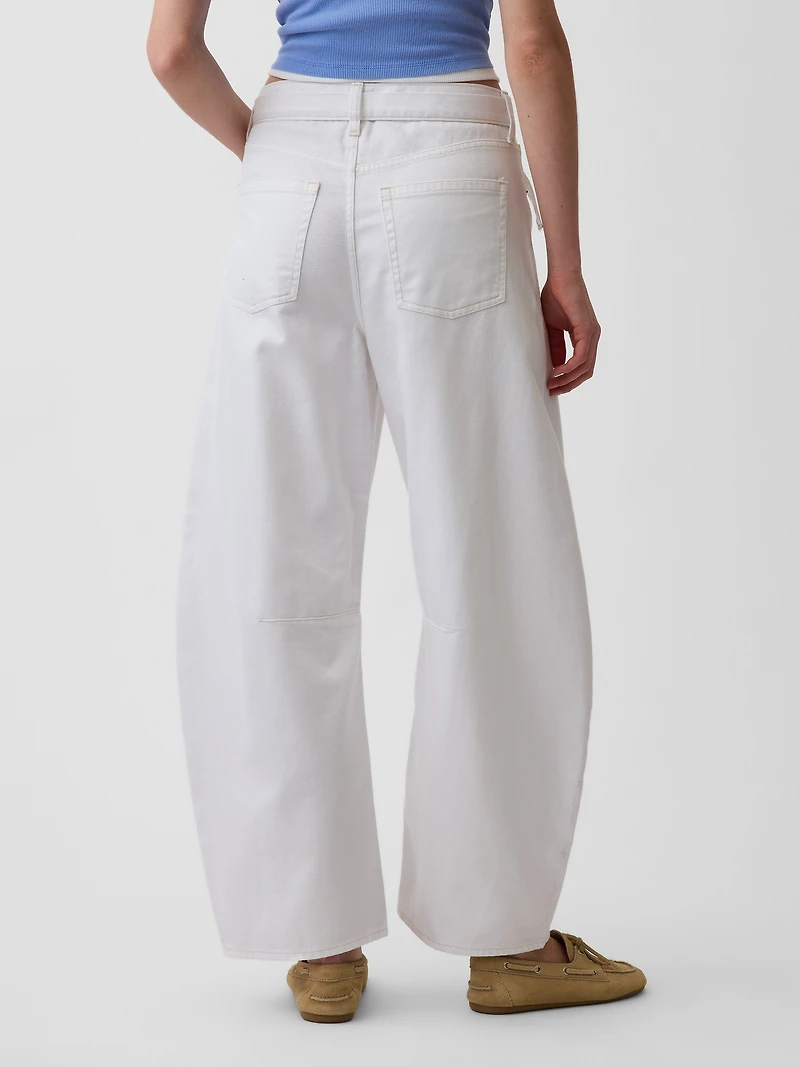 High Rise UltraSoft Belted Horseshoe Jeans