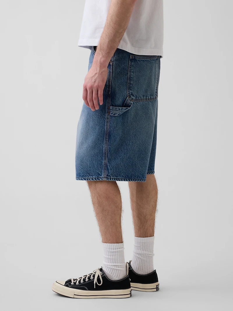 10.5" Baggy Denim Carpenter Shorts