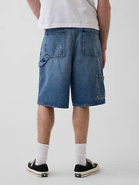 10.5" Baggy Denim Carpenter Shorts