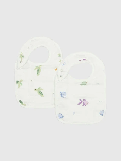 Bamboo Little Turtle Bib Set