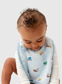 Bamboo Little Trucks Bib Set