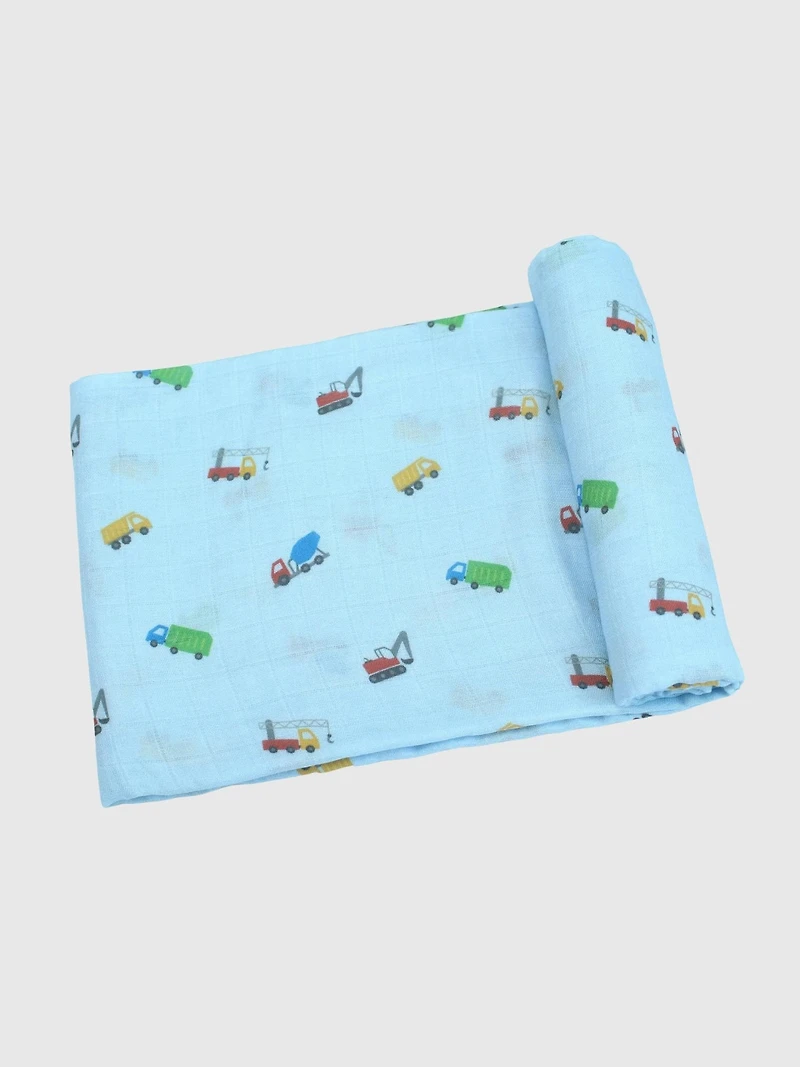 Bamboo Little Trucks Swaddle