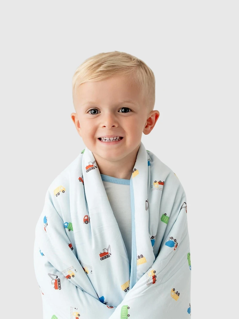 Bamboo Little Trucks Baby Blanket