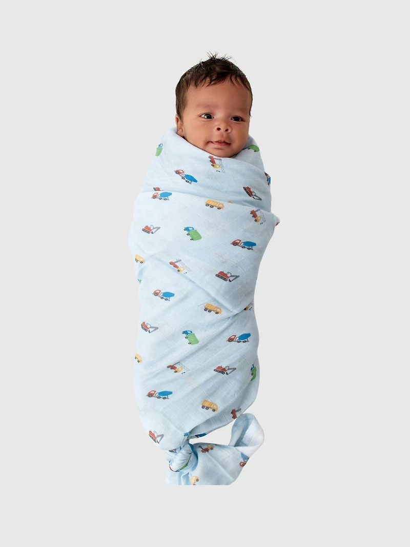 Bamboo Little Trucks Swaddle