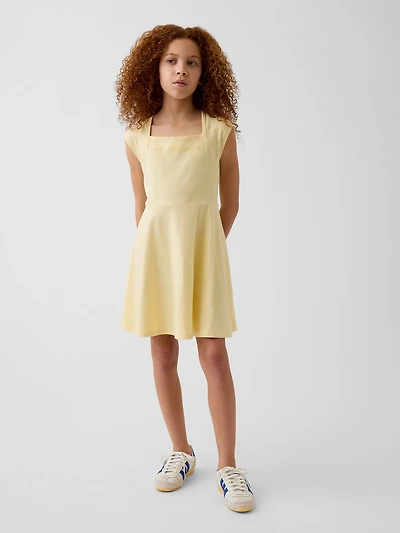 Kids Jersey Square-Neck Dress
