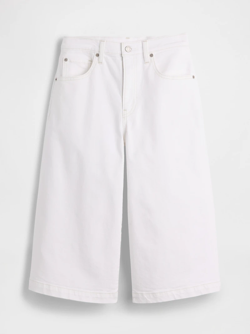 High Rise Culotte Jeans