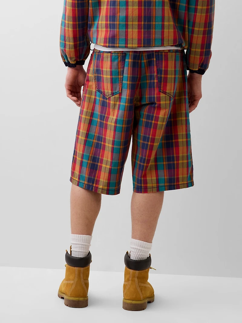 Gap × Awake NY Plaid Canvas Baggy Shorts