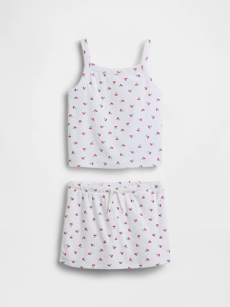 Kids Towel Terry Skort Outfit Set
