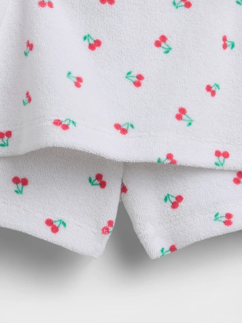 Kids Towel Terry Skort Outfit Set