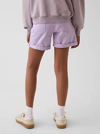 Kids Denim Midi Shorts