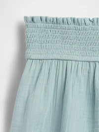 Kids Cotton Gauze Butterfly-Hem Shorts