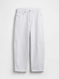 High Rise Crop Barrel Jeans