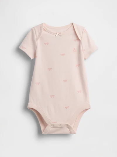 Baby First Favorites Organic Cotton Bow Bodysuit