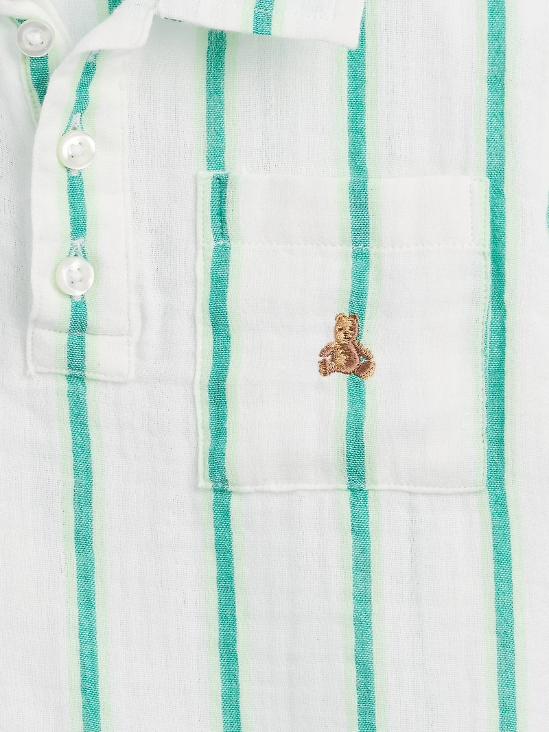 Baby & Toddler Cotton Gauze Print Polo Shirt