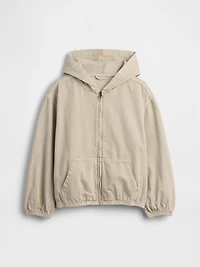 Kids Denim Relaxed Hooded Jacket