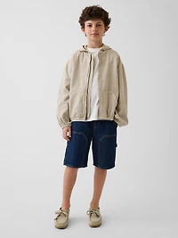 Kids Denim Relaxed Hooded Jacket