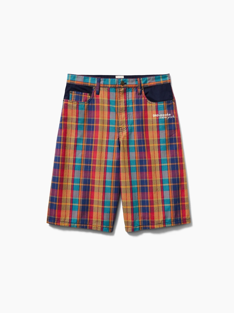 Gap × Awake NY Plaid Canvas Baggy Shorts