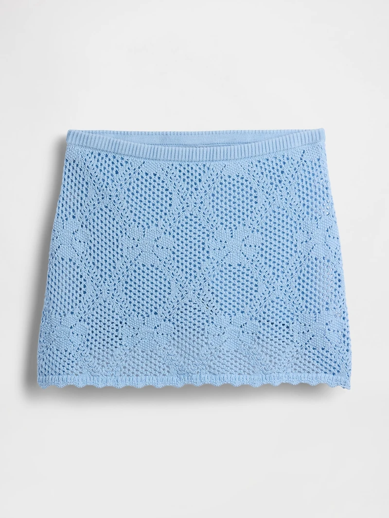 Pointelle Mini Sweater Skort