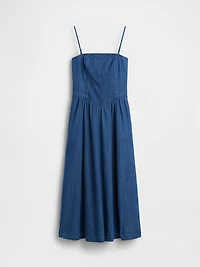 Strapless Denim Maxi Dress