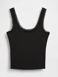 Softest Modal Lace-Trim PJ Tank Top