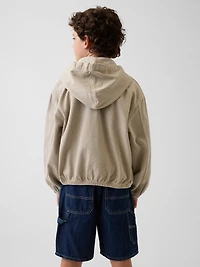 Kids Denim Relaxed Hooded Jacket