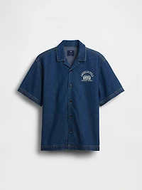 Kids Denim Relaxed New York Logo Shirt