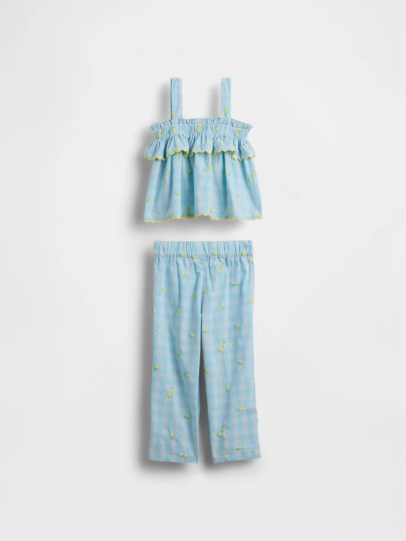 Baby & Toddler Lemon Gingham Outfit Set