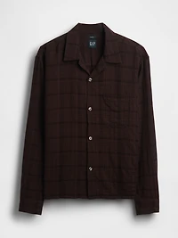 Relaxed Straight-Hem Seersucker Shirt