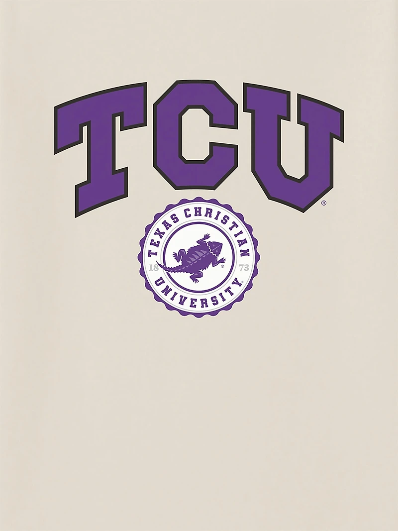TCU Texas Christian University Collegiate Seal Dark Graphic T-Shirt