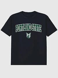 Portland State University Arch Logo Black Graphic T-Shirt