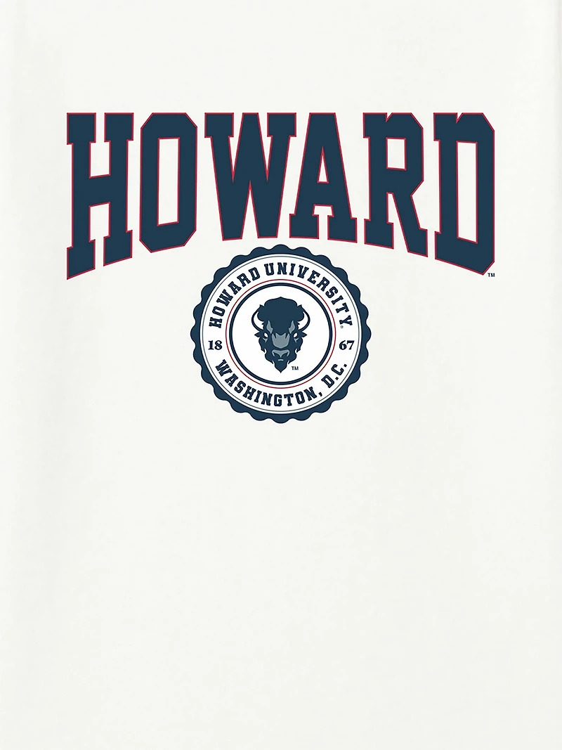 Howard University Collegiate Seal Dark Graphic T-Shirt