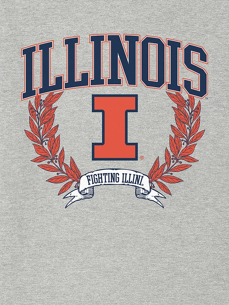 University of Illinois Laurels Dark Graphic T-Shirt