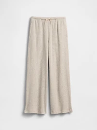 Kids Waffle Relaxed Easy Wide-Leg Pants