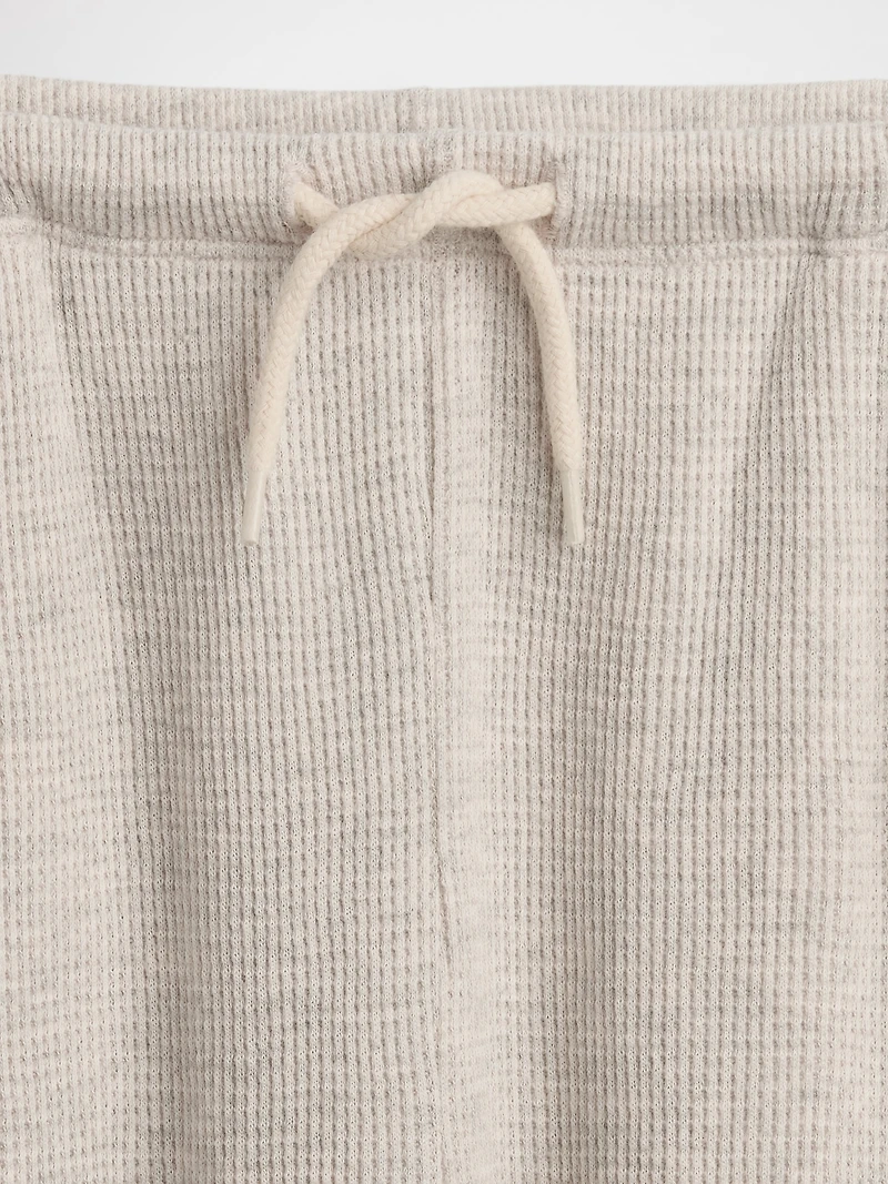 Kids Waffle Relaxed Easy Wide-Leg Pants