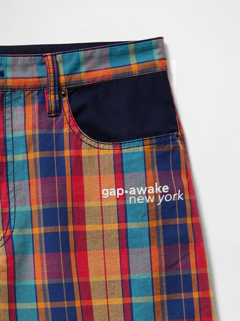 Gap × Awake NY Plaid Canvas Baggy Shorts