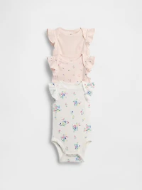 Baby First Favorites TinyRib Ruffle Bodysuit (3-Pack)